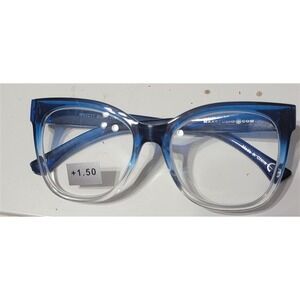 Max Studio Blue Ombre Tortoise 1.5 Square Skinny Frame Reading Glasses 120474